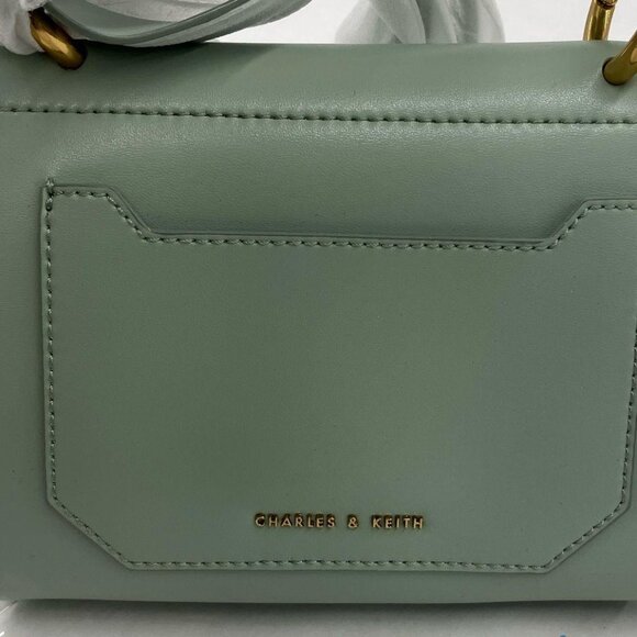 NWT CHARLES AND KEITH MINT Top handle Crossbody BAG - Picture 8 of 8